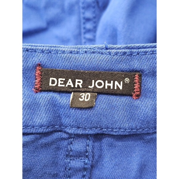 Dear John 30 Tapered Leg Folded Cuff Denim Jeans Mid Rise Stretch Mom Blue EUC - Picture 6 of 7